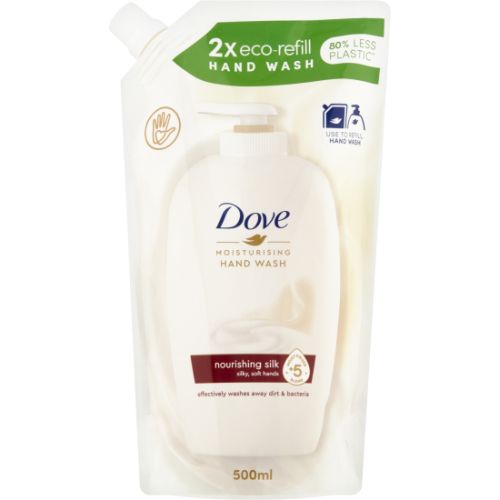Dove pe�uj�c� tekut� m�dlo Nourishing Silk n�hradn� n�pl� 500 ml Dove pe�uj�c� tekut� m�dlo Nourishing Silk n�hradn� n�pl� 500 ml